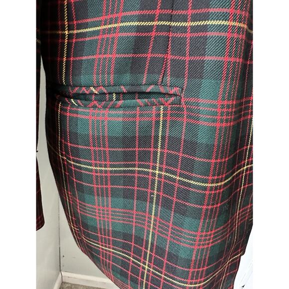Pendleton Vtg Wool Women’s Blazer Plus Size 14 Red Tartan Plaid - Picture 5 of 14